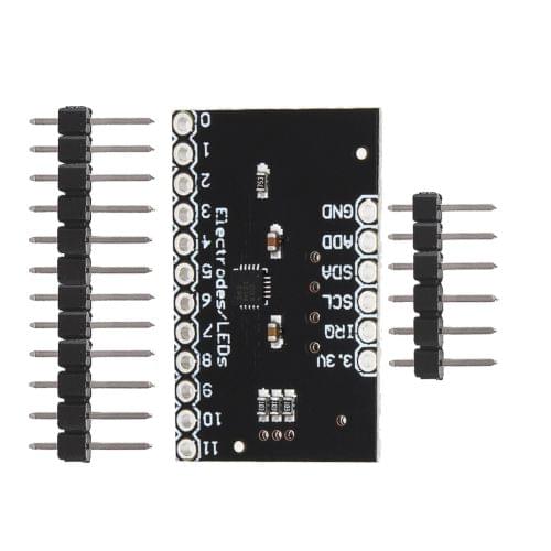 LDTR-WG0208 MPR121-Breakout-v12 Proximity Capacitive Touch Sensor Controller Keyboard Development Board (Black)