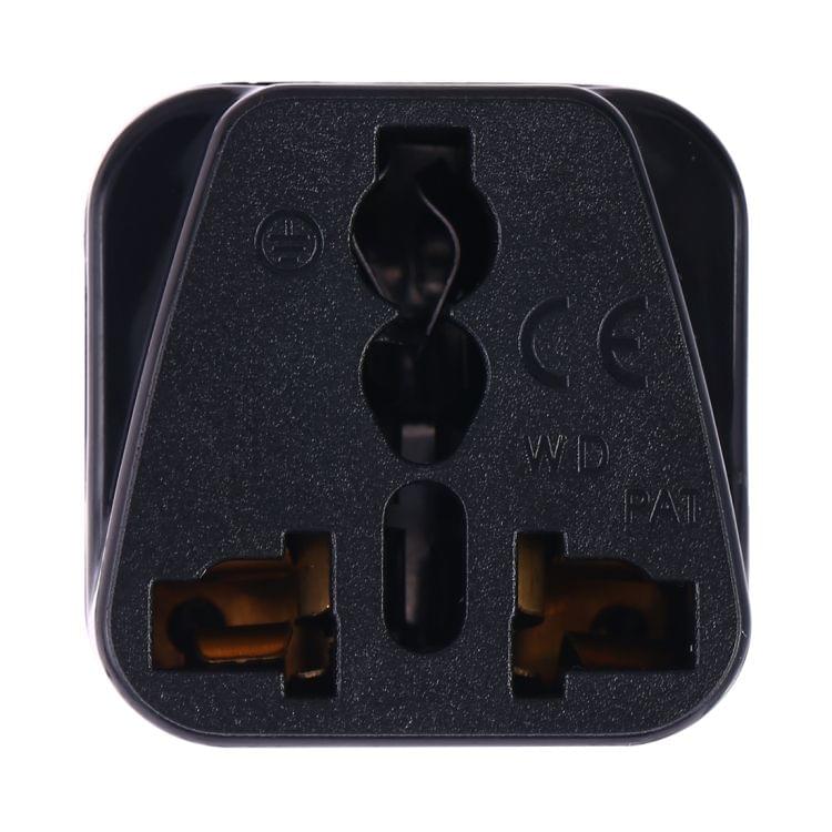 Portable Universal Socket to UK Plug Power Adapter Travel Charger (Black)