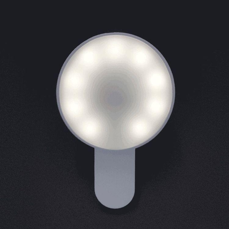 Original Xiaomi Mijia Yuemi 3 Levels of Brightness 9-Led Beauty Clip Selfie Fill Light(White)