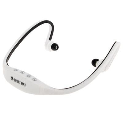 Sport MP3 Player Headset with TF Card Reader Function, Music Format: MP3 / WMA (White + Black)