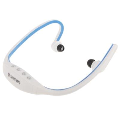 Sport MP3 Player Headset with TF Card Reader Function, Music Format: MP3 / WMA (White + Blue)
