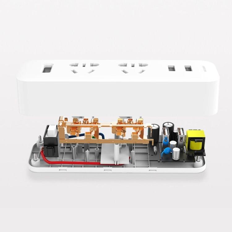 Original Xiaomi Mijia Power Strip Converter Portable Plug Travel Adapter with 5V / 2.1A Dual USB Fast Charging Ports for Home, Office
