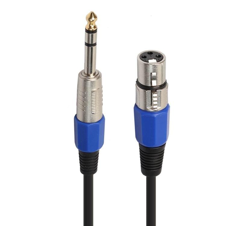 30cm XLR 3-Pin Female to 1/4 inch (6.35mm) Male Plug Stereo TRS Microphone Audio Cord Cable