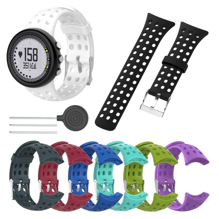 Silicone Male Replacement Wrist Strap for SUUNTO M1 / M2 / M4 / M5 (Black)