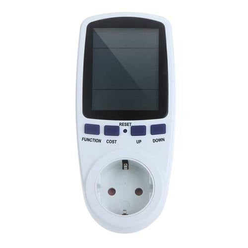 AC 230V 50Hz Max 16A LCD Display Energy Meter Watt Volt Voltage Power Analyzer Automatic Electricity Monitor Analyzer Power, EU Plug