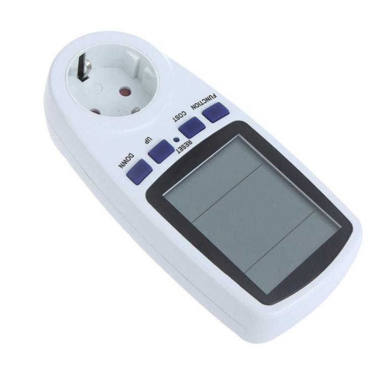 AC 230V 50Hz Max 16A LCD Display Energy Meter Watt Volt Voltage Power Analyzer Automatic Electricity Monitor Analyzer Power, EU Plug