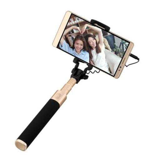 Original Huawei Live Broadcast Selfie Stick Monopod Extendable Handheld Holder with Wire Control(Black + Gold)