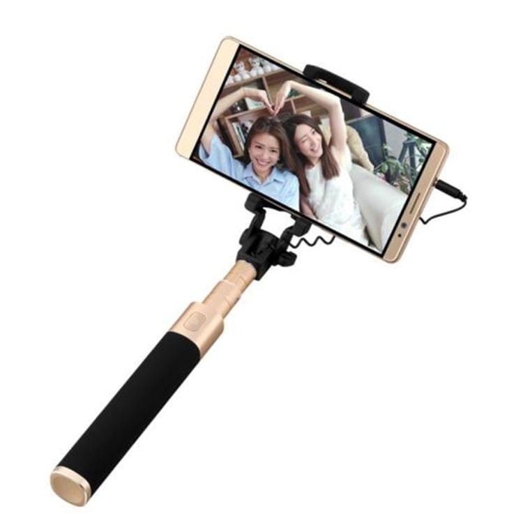 Original Huawei Live Broadcast Selfie Stick Monopod Extendable Handheld Holder with Wire Control(Black + Gold)