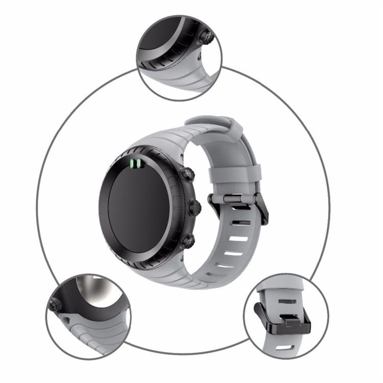 Smart Watch Silicone Wrist Strap Watchband for Suunto Core(Grey)