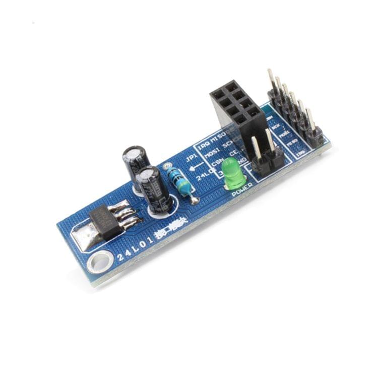 NRF24L01 Wireless Module With AMS1117 3.3V Stable Chip 8 Pin Socket Adapter Plate Board Converter for Arduino - Blue