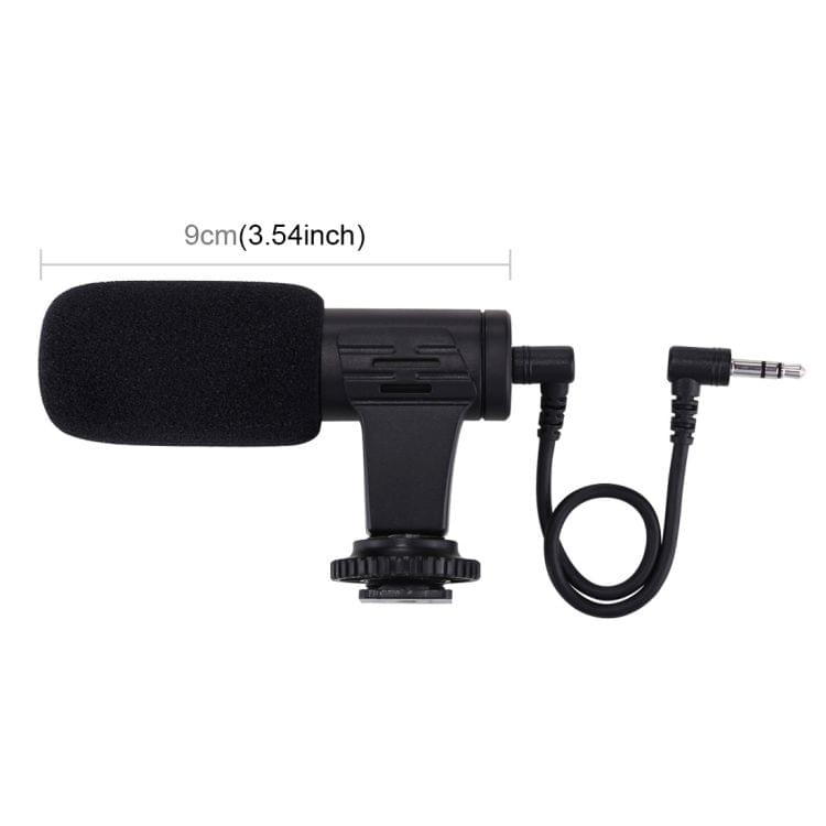 PULUZ 3.5mm Audio Stereo Recording Vlogging Professional Interview Microphone for DSLR & DV Camcorder, Smartphones