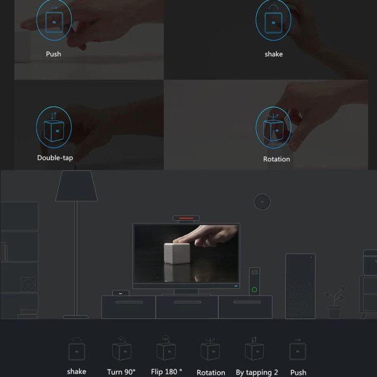 Xiaomi Mijia Home APP Aqara Magic Cube Controller Zigbee Version Six Actions Controlled, Need to Work with  (CA1001) Product(White)
