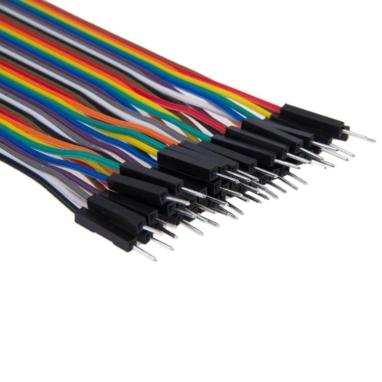 Multicolored 40 Pin Male to Female Breadboard Jumper Wires Ribbon Cable