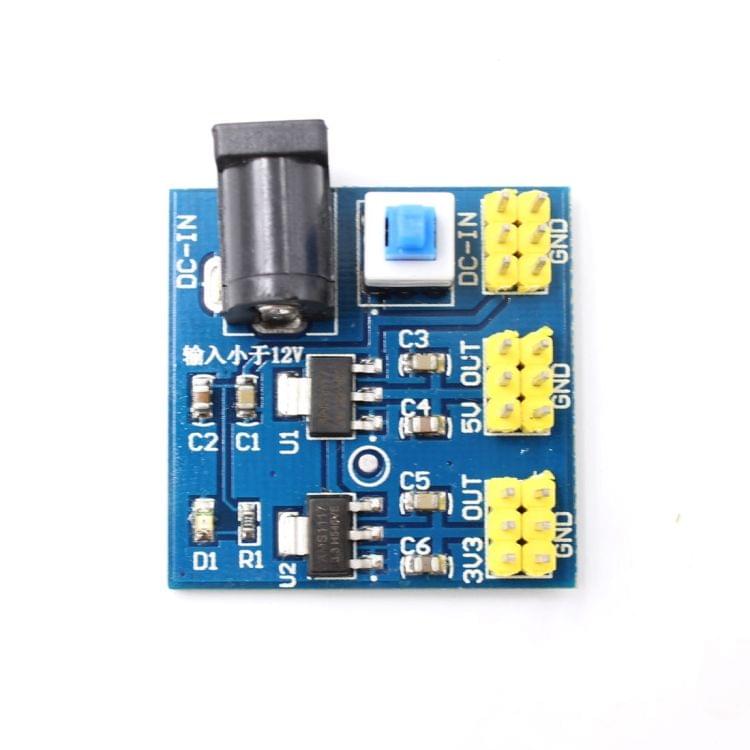 LDTR - WG0006 Multi Output DC / DC Voltage Converter Module 12V to  3.3V / 5V / 12V -Blue and Yellow