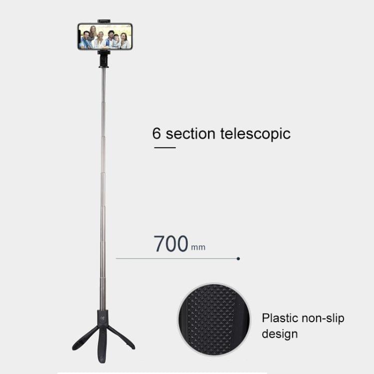 Mai Appearance K06 Multi-function Live Broadcast Mobile Bluetooth Self-timer Pole Tripod (Black)