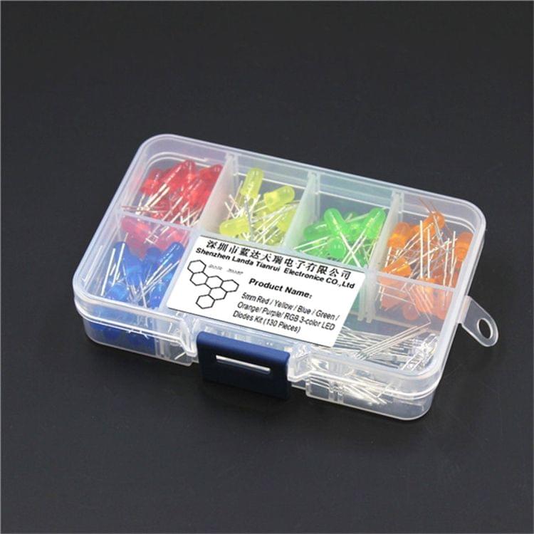 130 PCS TB - 0007 5 mm Diode Kit LED Lamp for Arduino DIY Project - Colormix