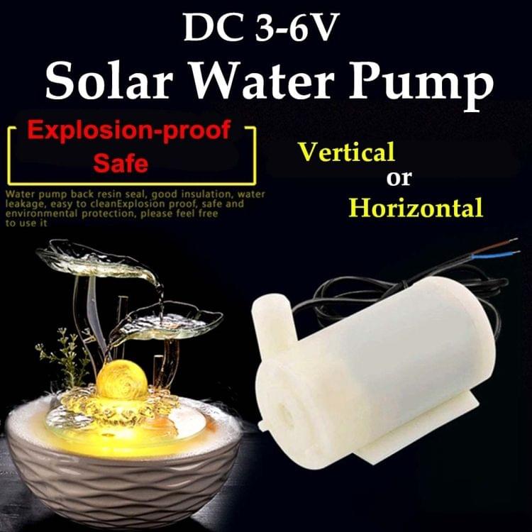 LDTR-WG0244 Mini Submersible Motor Pump Water Pumps, DC 3-6V 100L/H (White)