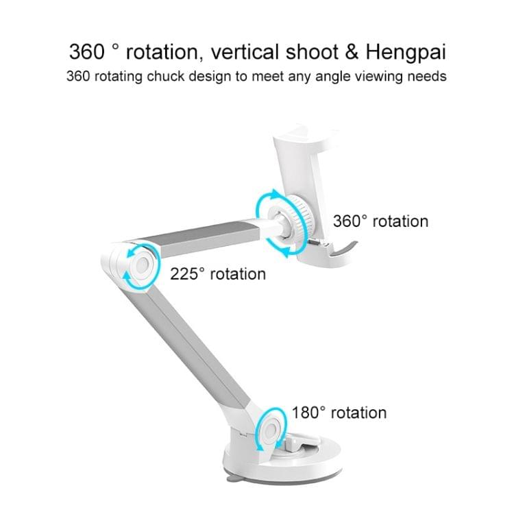 SSKY X1 Multi-function Live Broadcast Mobile Silica Gel Desktop Bracket Bedside Holder (Silver)