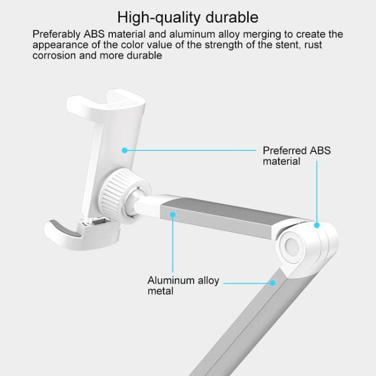 SSKY X1 Multi-function Live Broadcast Mobile Silica Gel Desktop Bracket Bedside Holder (Silver)