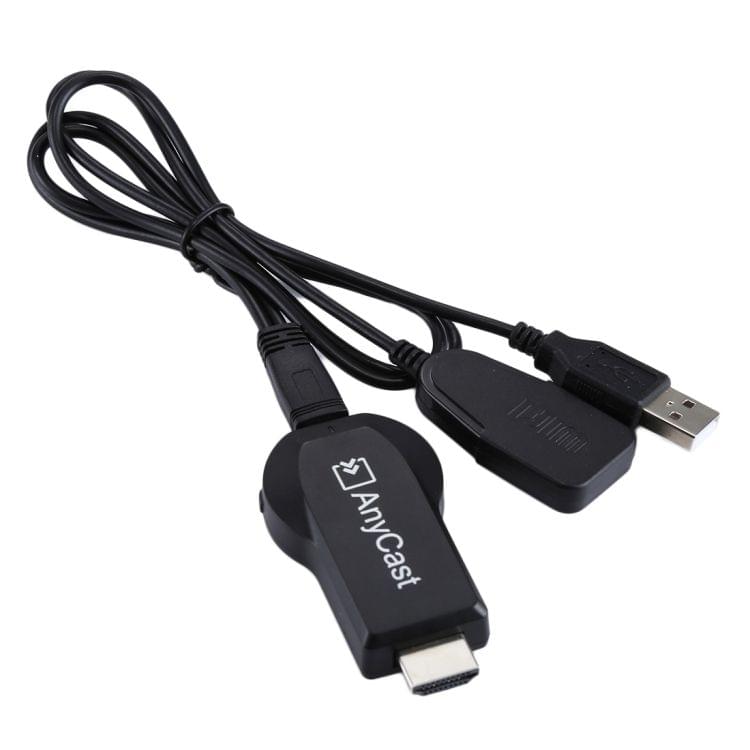 AnyCast M2 Plus Wireless WiFi Display Dongle Receiver Airplay Miracast DLNA 1080P HDMI TV Stick for iPhone, Samsung, and other Android Smartphones(Black)