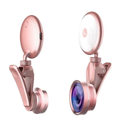 RK19S Selfie Artifact 3 Levels of Brightness Cold and Warm Light Fill Light + Wide Angle + Macro + Fisheye Lens