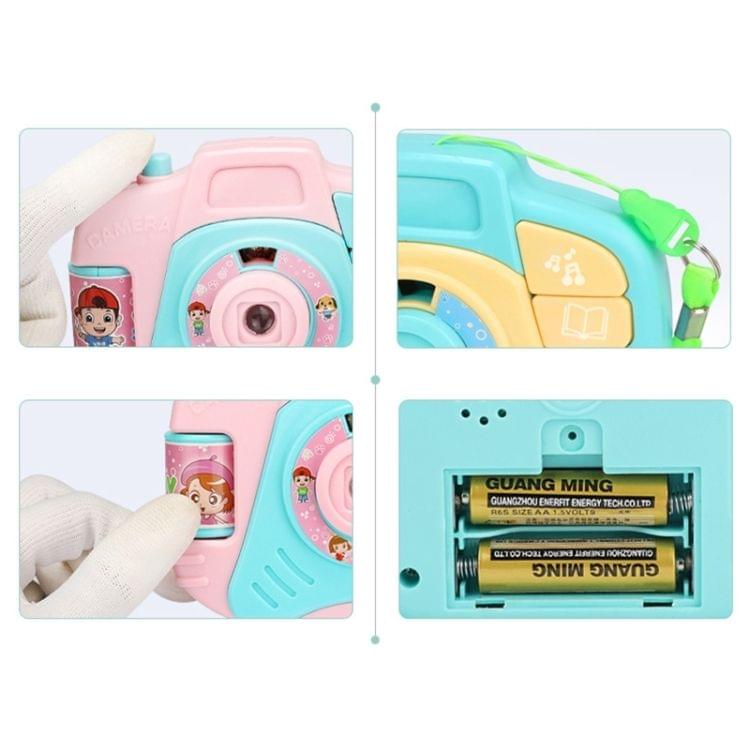 Children Cartoon Projector Simulated Camera Educational Toys (Blue)