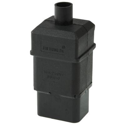 3 Prong Male AC Wall Universal Travel Power Socket Plug Adaptor(Black)