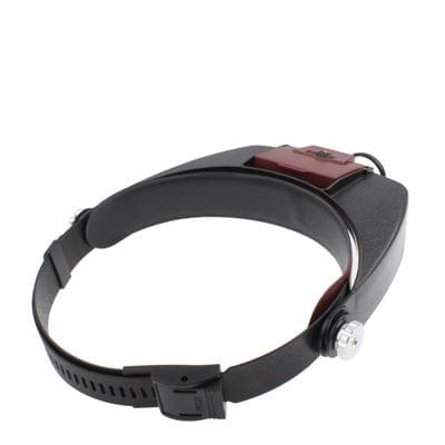Headband Style 1.5X / 3X / 8.5X / 10X Magnifier with 2 LED Lights(Brown)