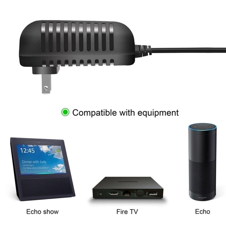 K13 2.1m 15V 1.4A Echo Series Universal Charger for Amazon Echo / Fire TV / Echo Show, US Plug