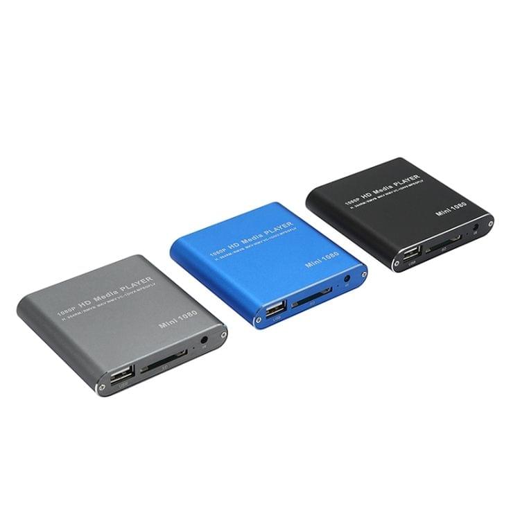 MINI 1080P Full HD Media USB HDD SD/MMC Card Player Box, EU Plug(Silver)