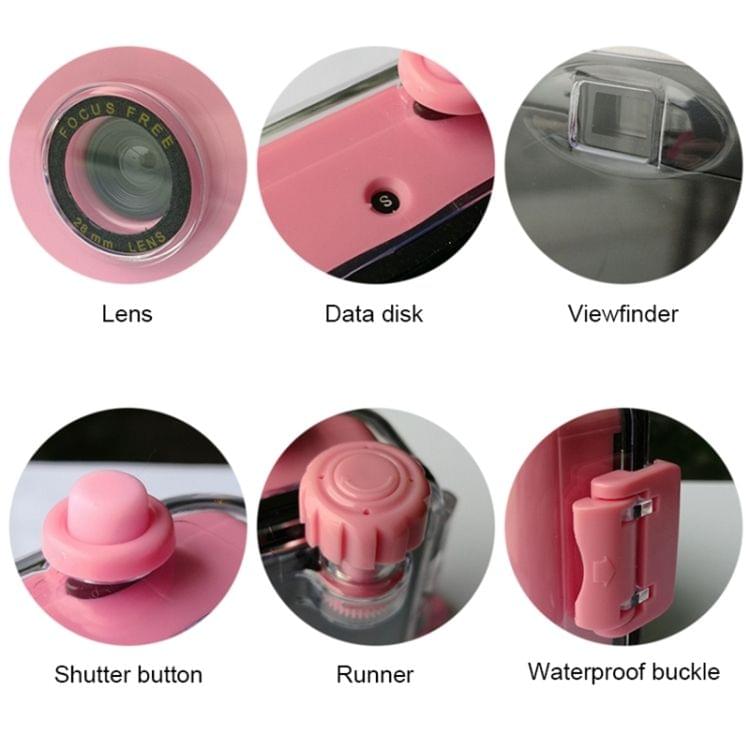 SUC4 American Flag Pattern Retro Film Camera Mini Point-and-shoot Camera for Children 5m Waterproof