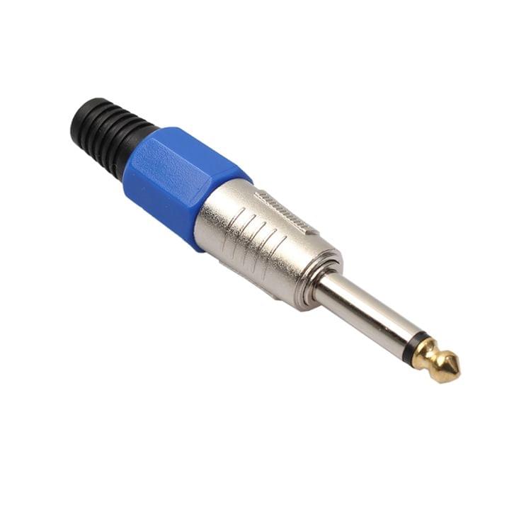 2 PCS 6.35 Gold-plating Mono Microphone Audio Plug