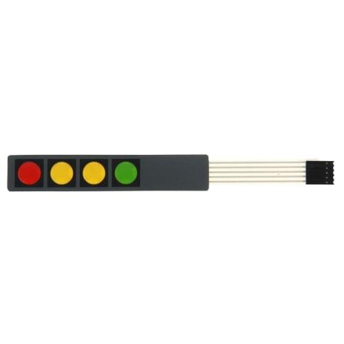 10 PCS 1*4 Matrix 4 Keys Membrane Switch Keypad