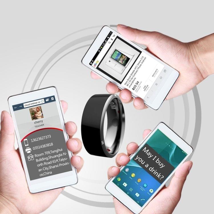 JAKCOM R3 Metallic Glass Smart Ring, Waterproof & Dustproof, Health Tracker, Wireless Sharing, Inner Perimeter: 54mm