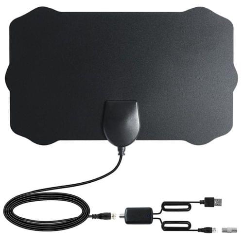 TY22D 50 Miles Range 25dBi High Gain Amplified Digital HDTV Indoor TV Antenna with 3.7m Coaxial Cable & LED Light