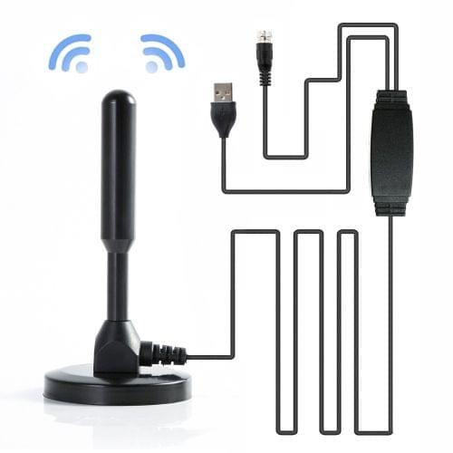 TY27 50 Miles Range 25dBi High Gain Amplified Digital HDTV Indoor TV Antenna with 5m Coaxial Cable