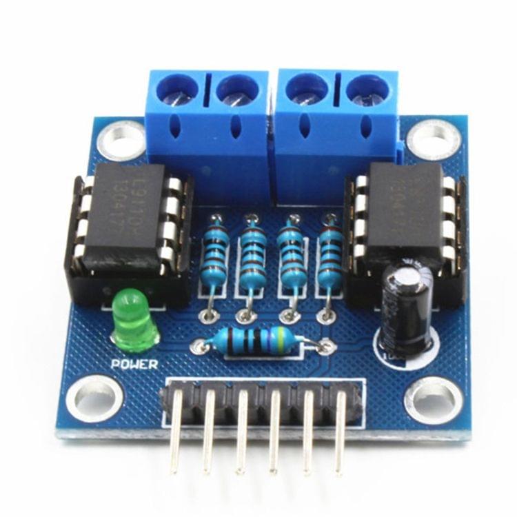 LDTR - B0007 DC Motor Drive Module 4.5 - 6V 2 Chips H-Bridge DIY for Smart Car / Robot - Blue