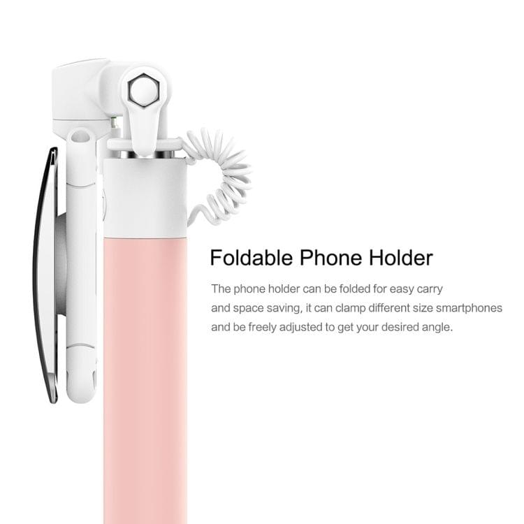 ROCK Mini Selfie Stick Monopod Extendable Handheld Holder with Wire Control & Mirror