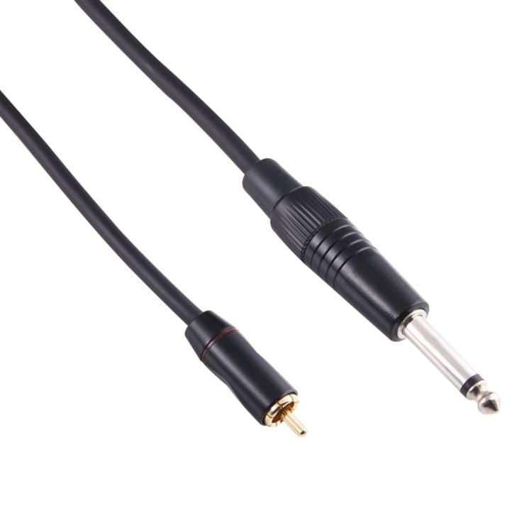 30cm Metal Head 6.35mm Male to RCA Male Audio Connector Adapter Cable for Mixing Console