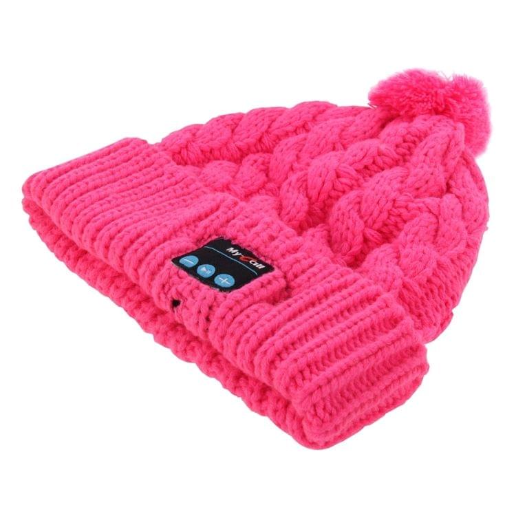My-Call Bluetooth Headset Beanie Knitted Warm Winter Hat for iPhone 6 & 6s / iPhone 5 & 5S / iPhone 4 & 4S and Other Bluetooth Devices(Magenta)