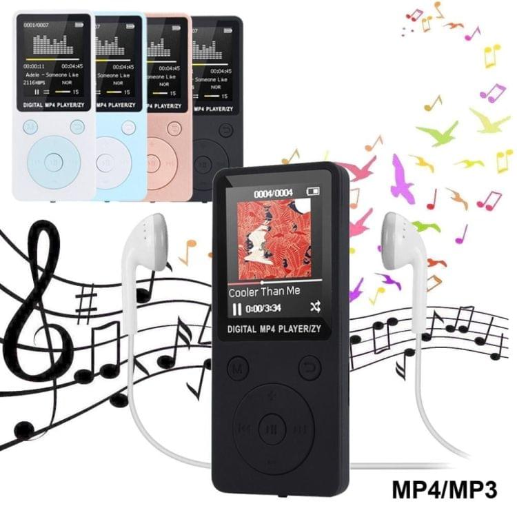 Portable MP4 Lossless Sound Music Player FM Recorder Walkman Player Mini Support Music, Radio, Recording, 3 No Memory(White)
