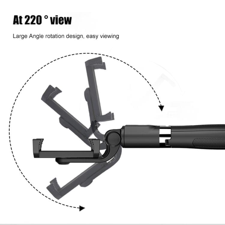 2 in 1 Foldable Bluetooth Shutter Remote Selfie Stick Tripod for iPhone and Android Phones(Black)