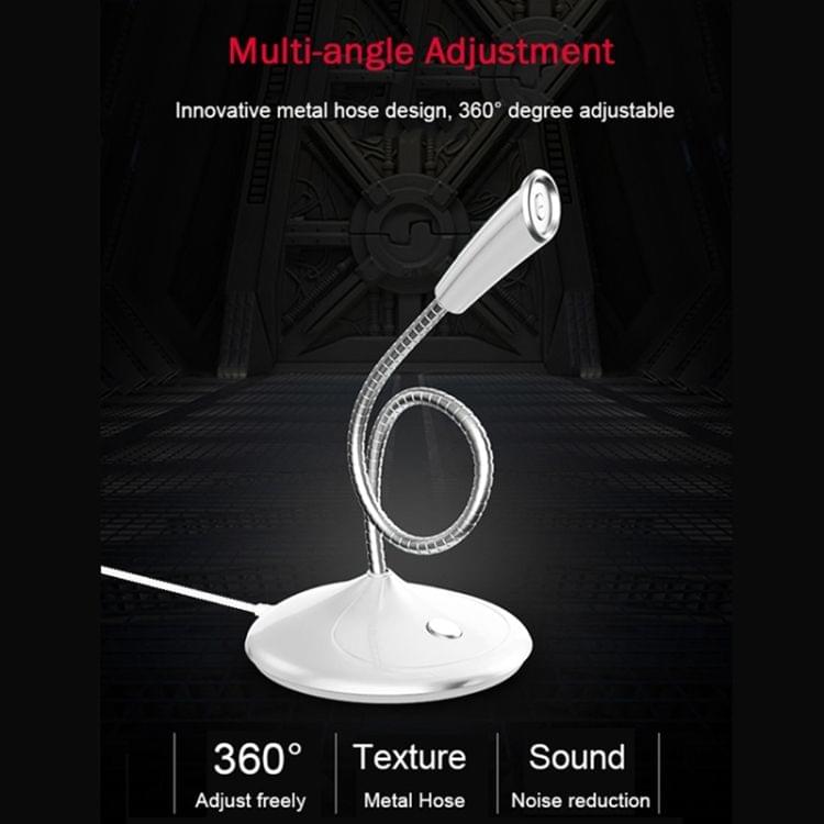 BK Desktop Gooseneck Adjustable 3.5mm Plug Wired Omnidirectional Mic Audio Microphone