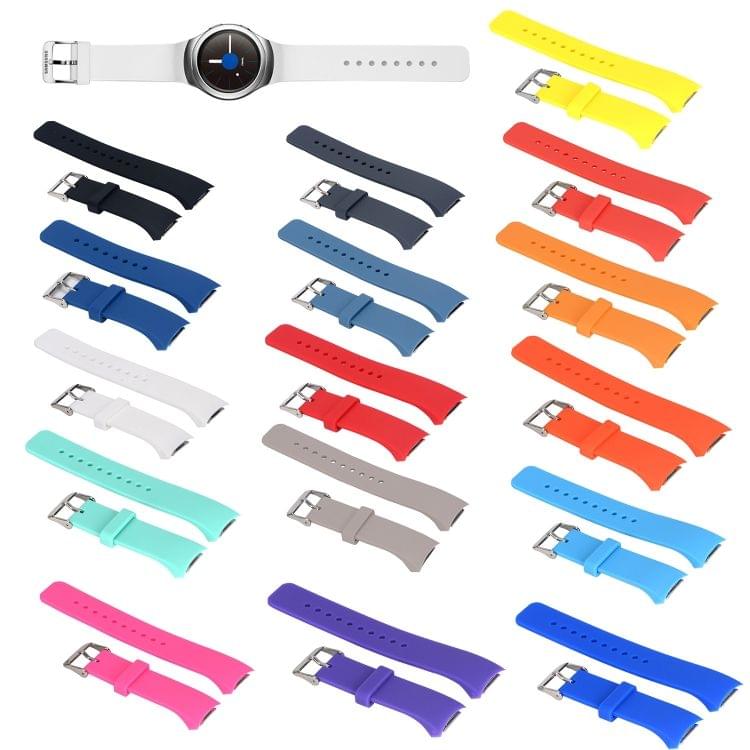 Solid Color Wrist Strap Watch Band for Galaxy Gear S2 R720 (Black)