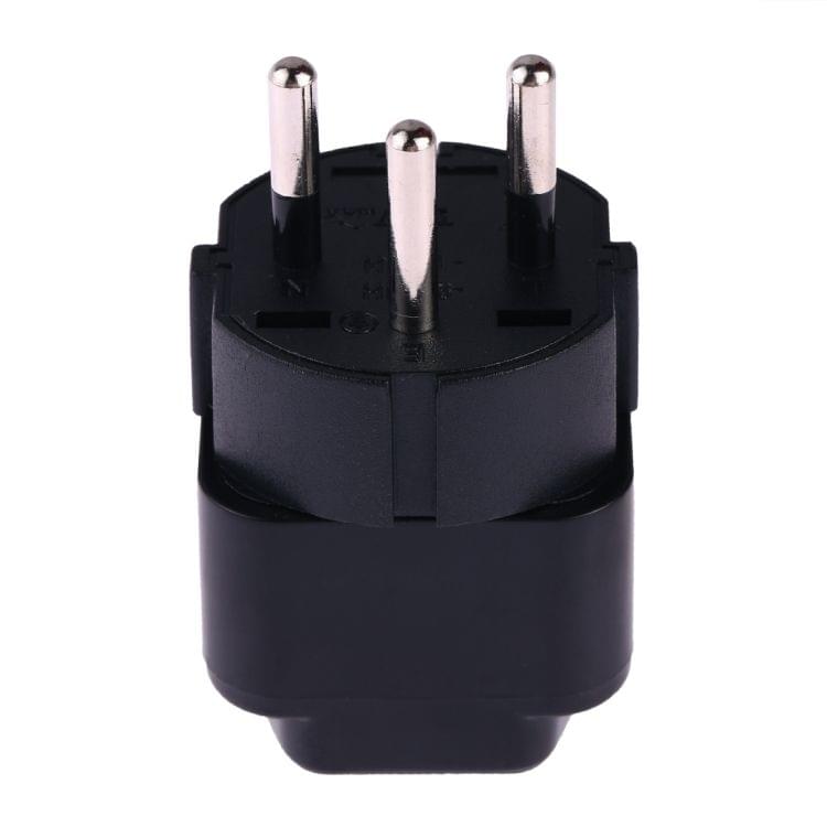 Portable Universal Socket to Israel Plug Power Adapter Travel Charger (Black)