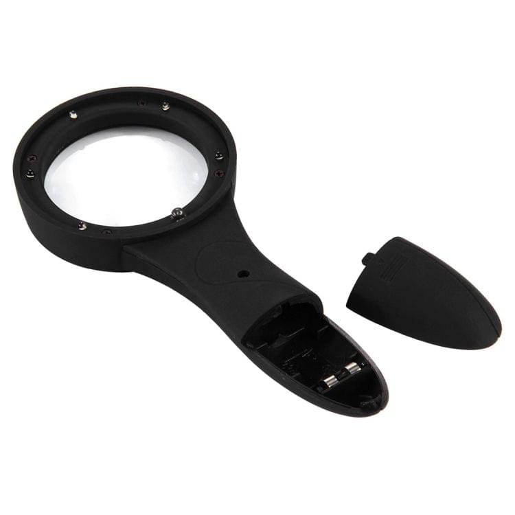600559 4X Visual Magnifier with LED Light for Tablet & Mobile Phone Repair / Aid / Seniors, with Currency Detecting Function(Black)