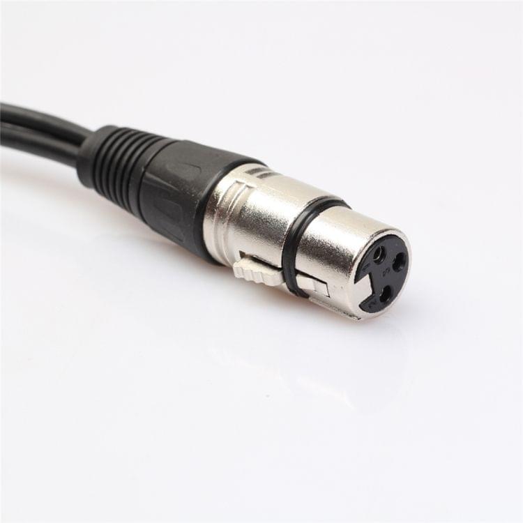 30cm 3 Pin XLR CANNON 1 Female to 2 Male Audio Connector Adapter Cable for Microphone / Audio Equipment