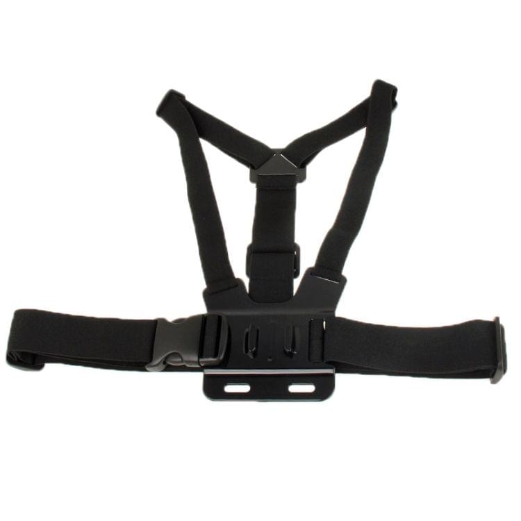 Extreme Sport Front Chest Elastic Belt Shoulder Strap Mount Holder for GoPro  NEW HERO /HERO6   /5 /5 Session /4 Session /4 /3+ /3 /2 /1, Xiaoyi and Other Action Cameras(Black)