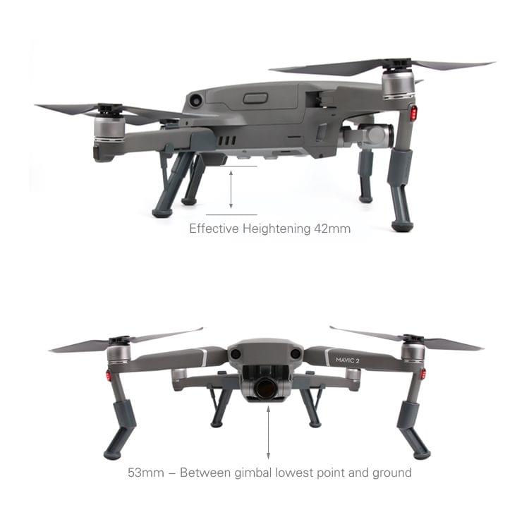 Shock Absorbing Height Extender Landing Leg Bracket for DJI Mavic 2 Pro / Zoom(Black)
