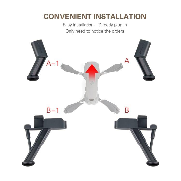 Shock Absorbing Height Extender Landing Leg Bracket for DJI Mavic 2 Pro / Zoom(Black)